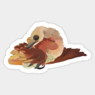 Baby sleeping Velociraptor Sticker